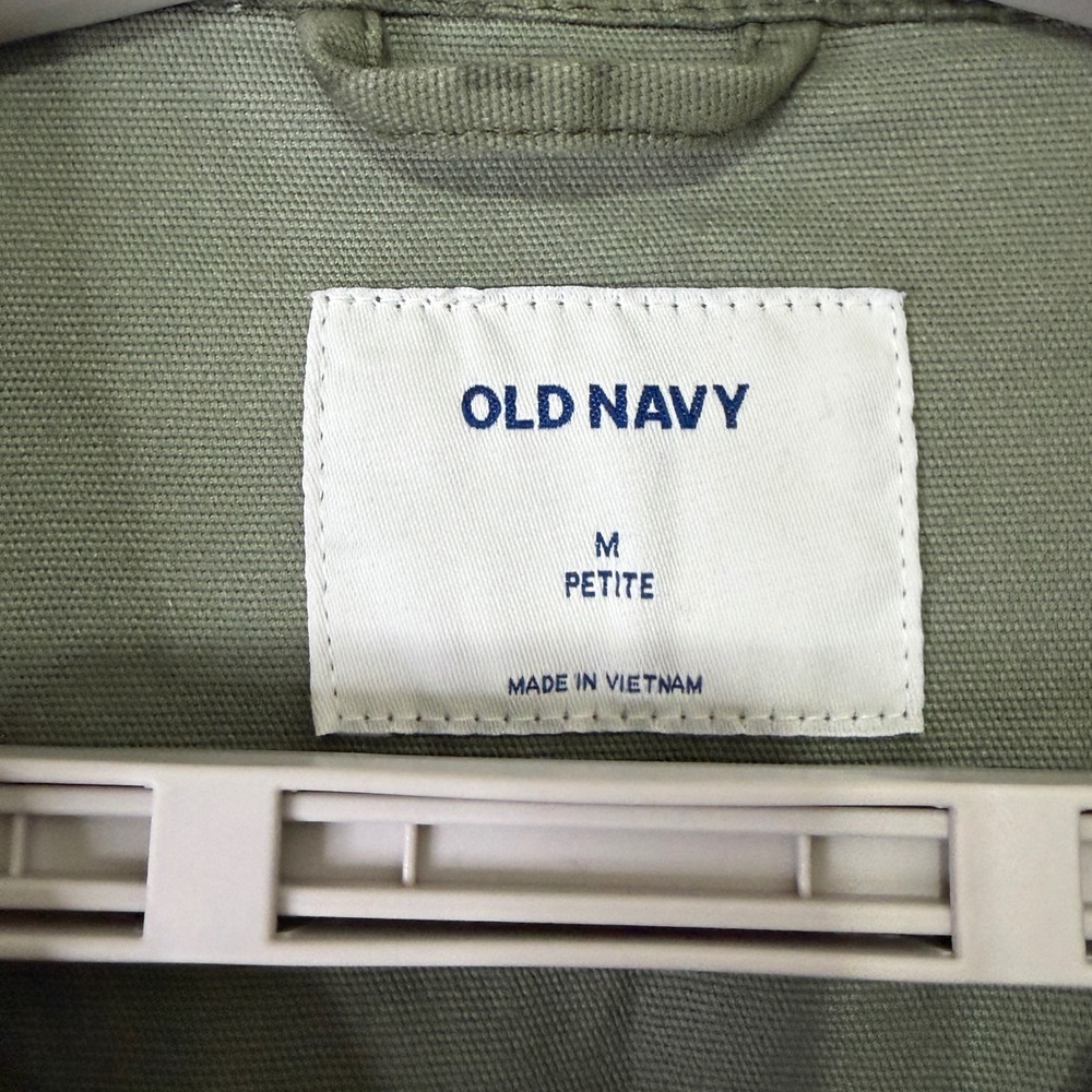 Old Navy Womens Camo Utility Field Jacket Green Medium Petite Gorpcore - Picture 5 of 11